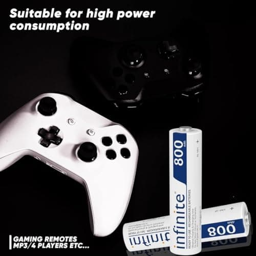 Envie 4 pcs AAA Rechargeable Infinite Ready To Use 800mAh for toys ,remotes etc 4