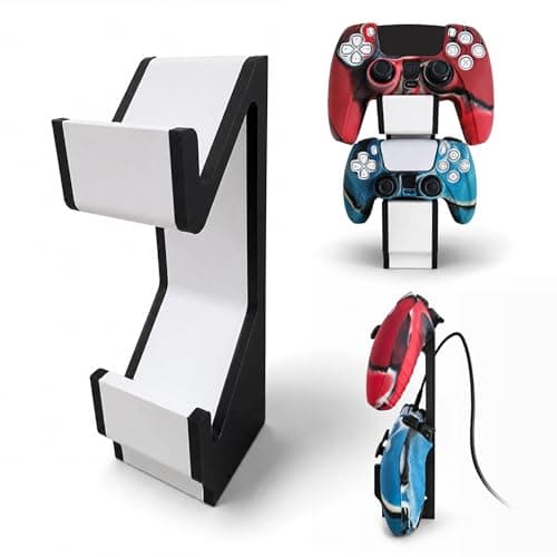 MUIB  Double Controller  Stand  for  Desk   Xbox  Controller  Stand  | Gamepad &  Gaming  PS5  Setup  Accessory | Compatible with Xbox ONE, PS5, PS4, PC, Steelseries