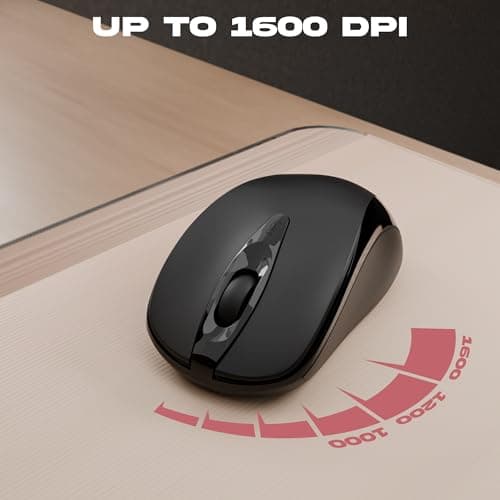 Zebronics Wireless Keyboard & Mouse Combo, 104 UV-Coated Keys, ₹ Key, 12 Multimedia Keys, Retractable Stand, 4 Button Mouse, 1600 DPI, High Precision, USB Nano Receiver (Companion 116, Black) 5