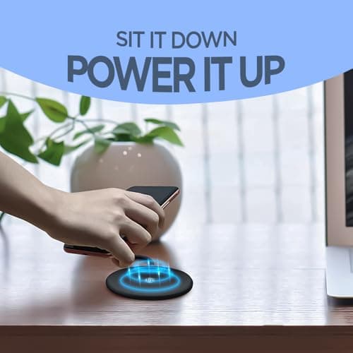 UNIGEN UNIPAD 200 Wireless Charger 5W Qi Fast Wireless Charging Pad [with 18W Charger] Compatible with All Wireless Compatible Smartphones & Earbuds-Black 5