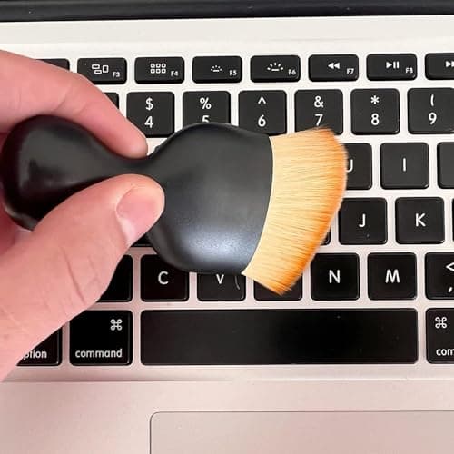 T TOPLINE Brush Mini Car Cleaning Brush with Handle and Dust Cover Car AC Vent Cleaner Dashboard Cleaner Accessories for Detailing Brush Multipurpose Gadget Cleaner Car Duster Brush (Small) (1pcs) 4