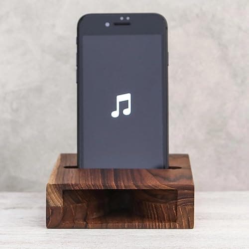 Professional Wood Craft ᵀᴹ Bamboo Mobile Stand Speaker Amplifier | Zero Power Wooden Acoustic Sound Booster | Loud Sound Amplifier Dock with Mobile Stand Holder for Desk, Home & Office 3
