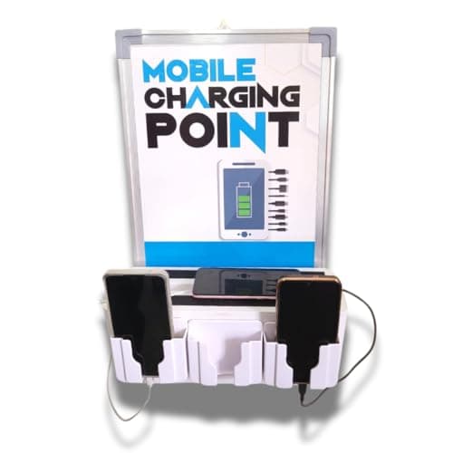 Portable Wall Mount Cell Phone Charging Station for Hospitals, Office, Restaurants, Gyms, Shops, Fast Charging Multiple Devices – Mobile Docking Station with USB Ports