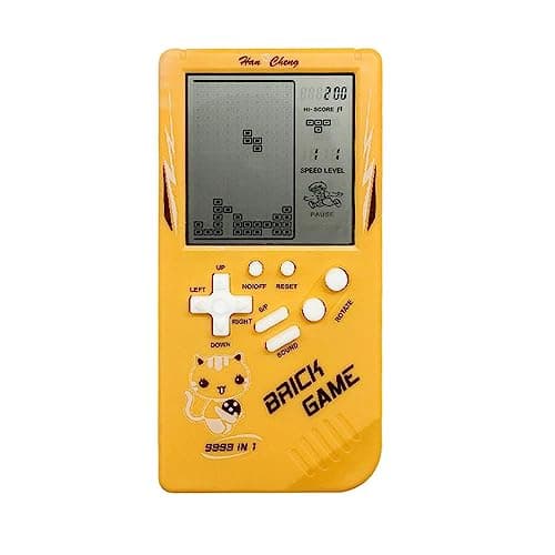 UJEAVETTE Portable Game Console Handheld Game Players Childhood Gift Yellow 5
