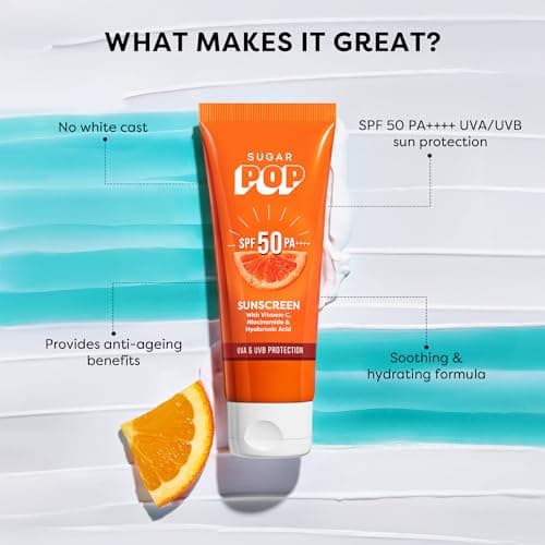 SUGAR POP SPF 50 PA++++ UVA/UVB With Vitamin C, Niacinamide & Hyaluronic Acid |All Skin Prevents Sun Damage | No White Cast | 50 Gms 3