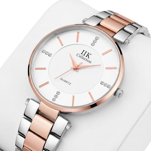 IIK COLLECTION Analog Women's Watch Stainless Steel Dial Wrist Watches,Stylish Belt Ladies Watch - Water Resistant Watches for Girls 2