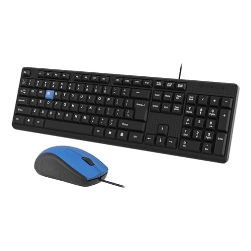 EVM Wired Keyboard Mouse Combo USB | Computer Keyboard and Mouse Combo for Laptop PC | Ergonomic Design | Plug & Play | Smooth Typing & Precise Control | 1 Year Warranty ((EVM-WDKM-513)