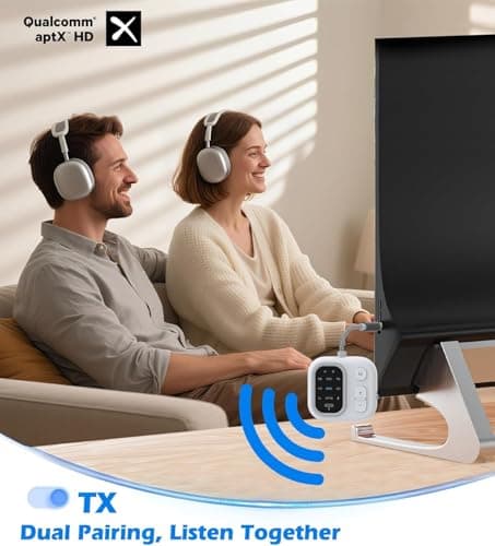 Airplane Bluetooth Adapter with AptX Low Latency, Supports 2 Headphones, WISTAR 3.5mm AUX Wireless Transmitter Receiver for TV, Car, Stereo, Gym 3