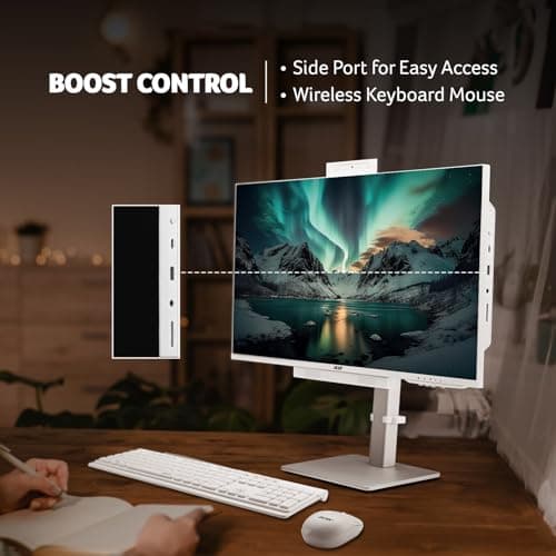 acer Aspire C24 60.5cm (24") Full HD IPS Display All in One (AIO) Desktop Intel Core i5-13420H Processor (Win11 Home/16 GB/512 GB SSD/Microsoft Office) Full HD Webcam, Wireless Keyboard & Mouse 4