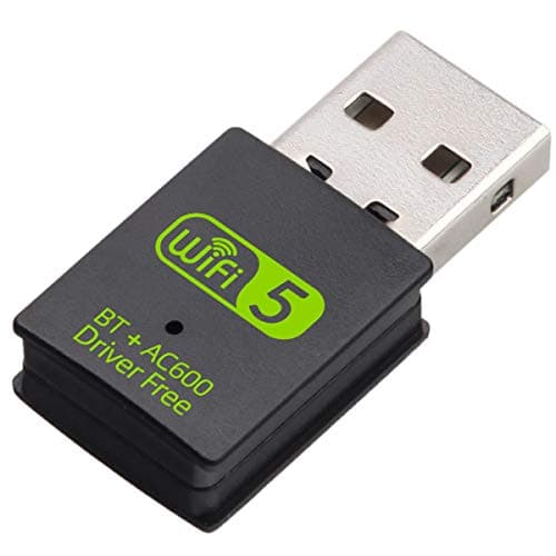 USB WiFi Bluetooth Adapter, 600Mbps Dual Band 2.4G/5G Wireless WiFi Dongle Network Card for Laptop, Desktop Windows 10/8/8.1/7