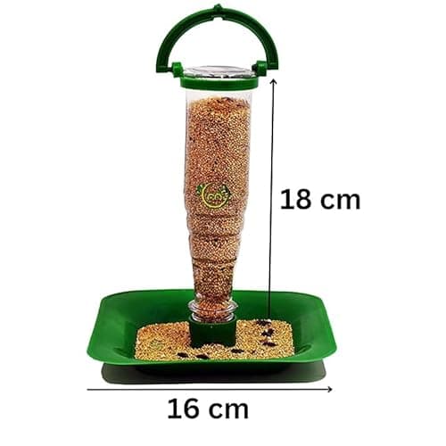 MAF Bird Feeder with Refill Seed Mix Free, Nano Bird Feeder for Food, Wild Bird Food Feeder for Sparrow, Hanging Water and Food Feeder 2