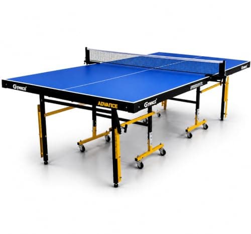GYMNCO Advanced 19 MM (TT Table for Uniform Bounce Surface with UV Tech Technology) with Levelers Top 19 mm Cover + 2 TT Rackets
