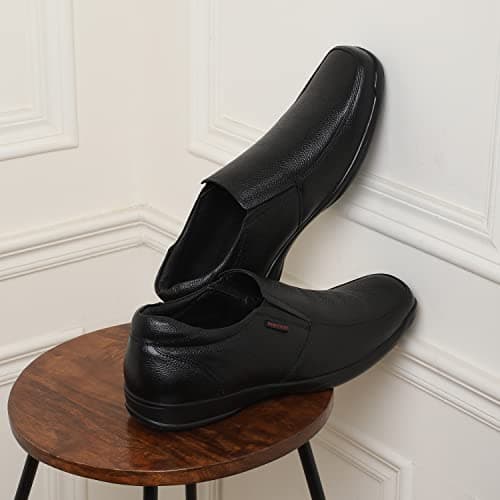 Red Chief Genuine Leather Formal Slip-On Shoes for Men | Elegant & Comfortable Office Wear | Black | RC3500 2