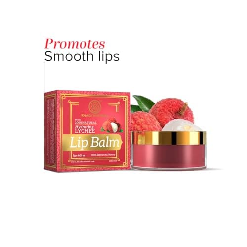 Khadi Natural Lychee Lip Balm with Beeswax & Shea Butter | Softens and Hydrates Lips | Free from Harsh Chemicals | Unisex | 5g 3