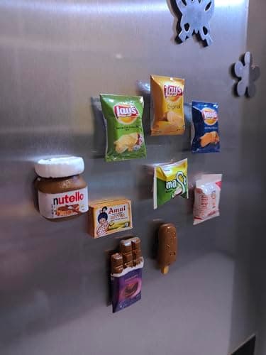 Bumbleberry Dairy Chocolate and Chips Miniature 3D Food Fridge Magnet | Set of 9 | Kitchen Decor | Handmade in India | 3D Fridge Magnets | Best for Gifting 5