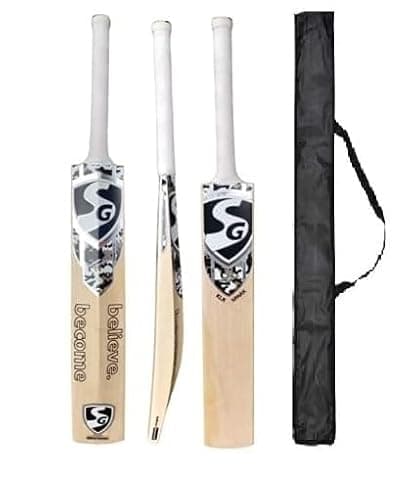 Pro Super GradeCricket Bat Full Size Popular Willow Cricket Bat with Bat Cover Play for Plastic Ball | Tennis Ball | Rubber Ball (Black)