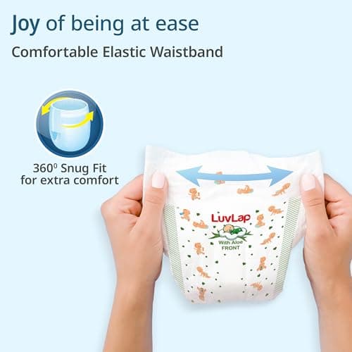 LuvLap Diaper Pants Small (SM) 4 to 8Kg, 38 Count, Baby Diaper Pants, with Aloe Vera Lotion for rash protection, with upto 12 Hour protection 5