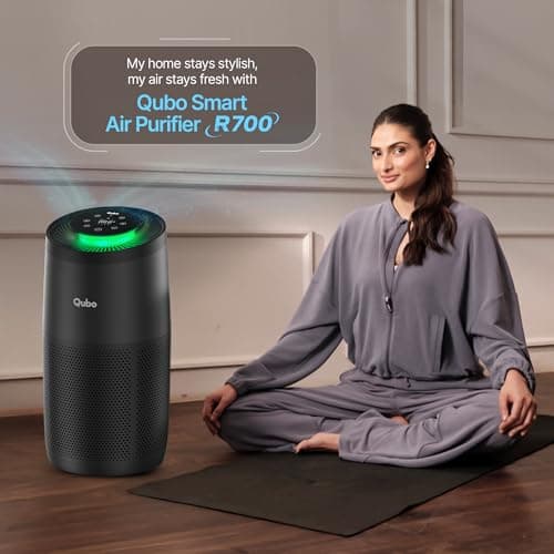 Qubo Smart Air Purifier R700 for Home by Hero Group | 700 Sq Ft | 99.99% Allergen Removal | HEPA H13 | 9000 Hrs Filter Life | App & Voice Control | Energy Saving | Ultra-Quiet BLDC Motor 3