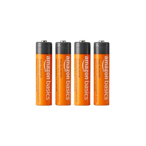 Amazon Basics AAA Rechargeable 750 mAh Batteries | Ready-to-use | Pre-Charged Ni-MH Batteries (Pack of 4) 2