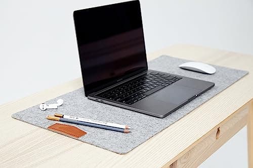 TIERNO 70x30 cm Mouse Pad and Desk Pad Natural Felt Mouse Pad - Keyboard Pad - Non Slip Desk Mat for Computer, Laptops and Gaming (Pack of 1) 2