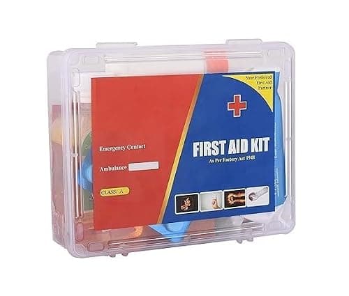 STAR SAI COLLECTION- First Aid Kit Storage Box with Medical Supplies Transparent Plastic Organizer Case for Home, Office, Travel & Emergency Use –Medical Supply Container