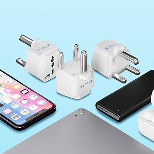 Ceptics India to South Africa, Botswana, Namibia & More (Type M) Travel Adapter Plug - CE Certified - RoHS Compliant - 2 Pack (GP-10L-2PK) 3