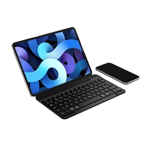 CLAUZIO Wireless Keyboard for IPad,MacOS,Apple,Android or Chrome os Compatible with Pc, Mac, Laptop, Smartphone, Tablet Wireless Bluetooth Multi-Device- Black