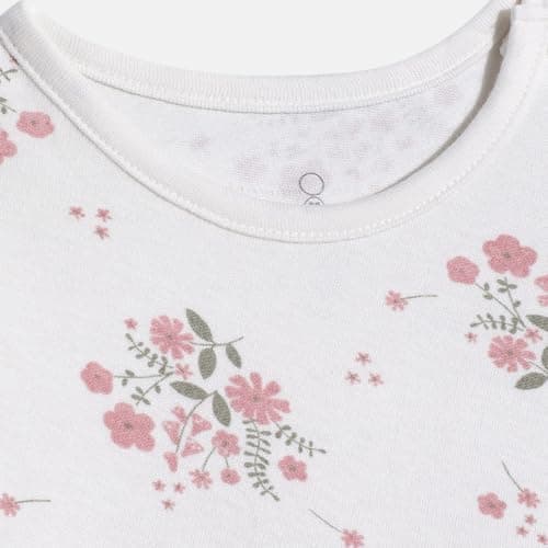 Mothercare Girls Autumn Charm Printed Short Sleeve Rompers | Soft Baby Jumpsuit Playwear | Pink Infant Outfit for Toddlers 3