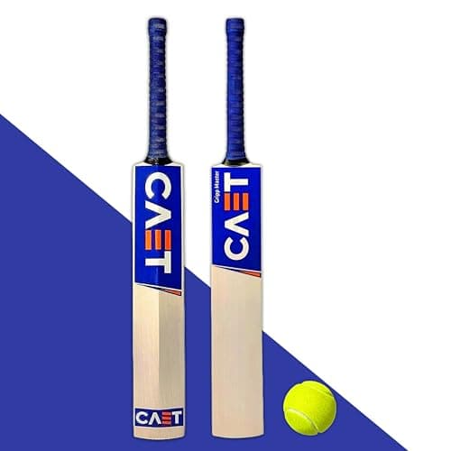 Popular Willow Cricket Bat for All Tennis Balls (Natural, Full Size), Wood, Multicolour