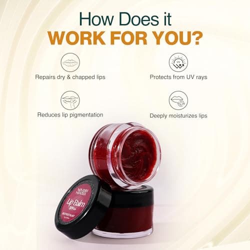 Nourish Mantra Beetroot Blast Lip Balm with SPF/Formulated with Beetroot Extracts, Olive Oil, Shea Butter, Vitamin E, and Avocado Oil/Best for both women and men/ 12gms 3