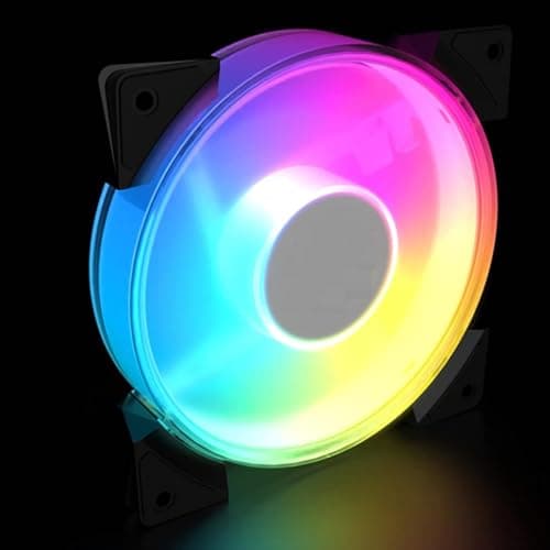 NEXSA 120mm RGB Air Cooler Fan for PC Cabinet, Low Noise 4-Pin Computer Case Cooling Fan, High Airflow RGB LED Cabinet Cooler for Gaming Desktop Computer Case & CPU Cooling – Black 3