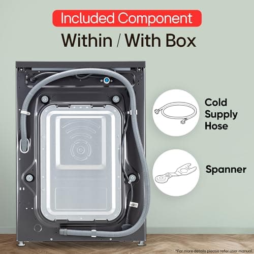 LG Smart Choice, 9 Kg, 5 Star, AI Direct Drive Technology, Steam, 6 Motion DD & Wi-Fi Fully-Automatic Front Load Washing Machine (FHP1209Z5M, Intelligent & Convenient Fabric Care, Middle Black) 6