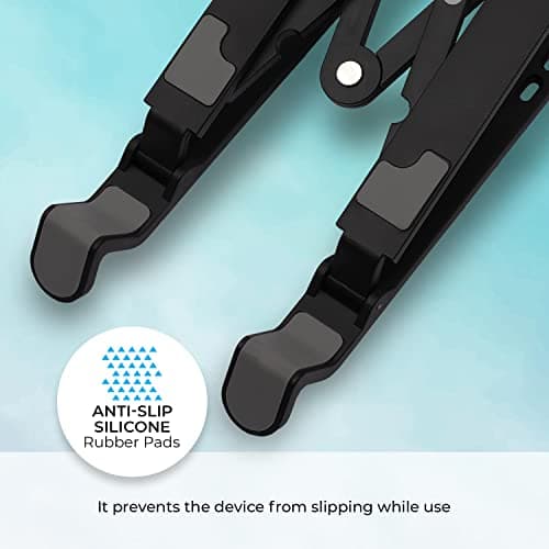 Zebronics-NS1500 Laptop Stand Featuring Foldable Design, Anti-Slip Silicone Rubber Pads, Supports Maximum of 5kgs Weight Tabletop 3