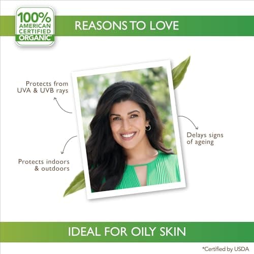 Organic Harvest Sunscreen SPF 30 with Blue Light Technology, Protects From Harmful UVA & UVB Rays, PA+++, Hydrates & Nourishes Skin, For Oily Skin, 100% American Certified Organic, Sulphate & Paraben  5