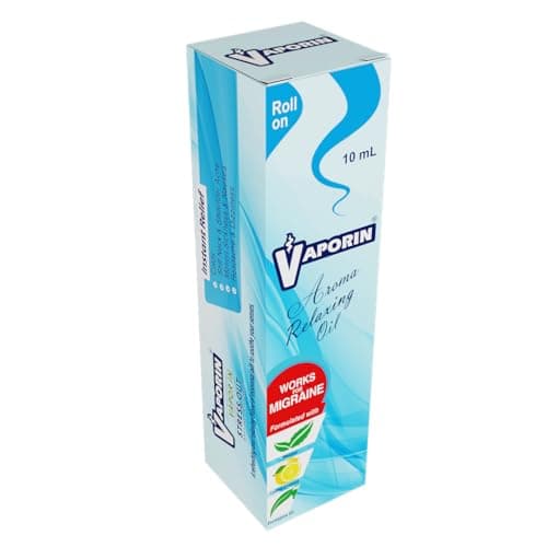 Vaporin Aroma Relaxing Oil Roll-on 10mL | Instant Relief for Headache, Migraine, Dizziness, Nausea, Daily Stress, Neck Pain, Motion Sickness & Fatigue (Pack of 5 * 10mL) 4