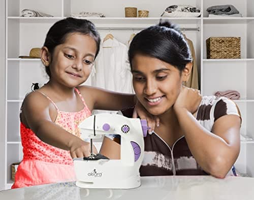 Akiara Mini Sewing Machine Electric for Home | Portable Sewing Machine with Table Set, Foot Pedal, LED Light & Sewing Kit – Tailor Machine for Home - 1 yr Warranty 4