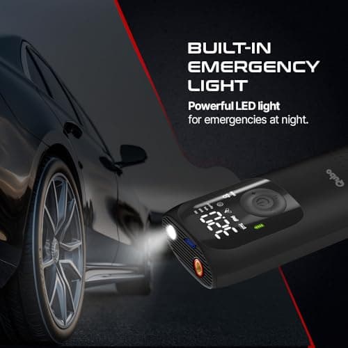 Qubo Smart Tyre Inflator PRO from Hero Group | Turbo Motor with Super Fast Inflation |150 PSI |Car 12V Port Input |Digital Display |5 Air Fill Modes |LED Light |Multiple Nozzles |Auto Cut-Off | Black 4