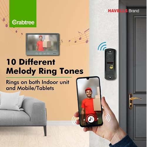 Havells Crabtree Wi-Fi + Wired Video Intercom Kit 4
