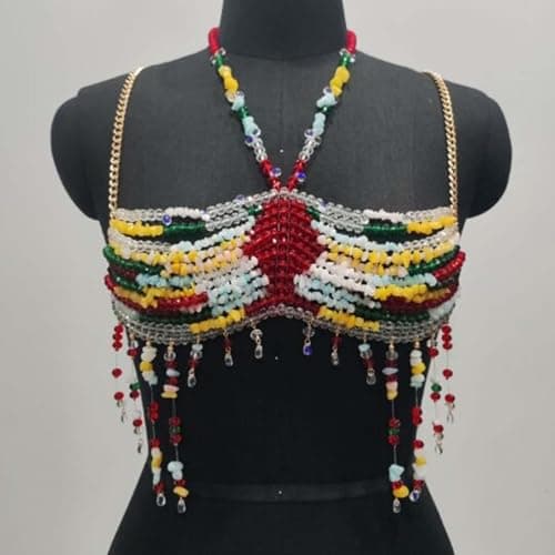FABLOFT Body Chain Bra Chain for Women Gift Body Jewelry for Holidays Dress up Beach|Clothing, Shoes & Accessories | Womens Clothing | Tops & Blouses|1 Jewelry Body Chain Bra 5