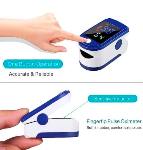 AMAN MED Fingertip Pulse Oximeter with Digital Thermometer 4
