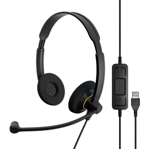 EPOS Sennheiser Culture Series Wideband Over Ear Wired Headphones SC60-USB-ML, Black