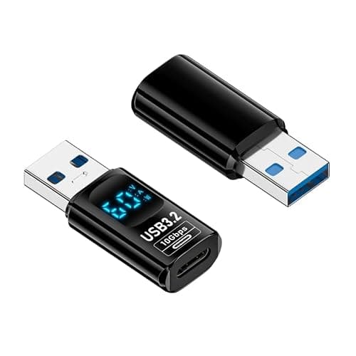 Tobo USB C Female to USB Male Adapter, USB 3.2 A to USB C Adapter SuperSpeed Data Sync Compatible with iPhone 15 Plus Pro Max,Type-C Earphone, Laptop, Charger, Quest Link TD-1324CC