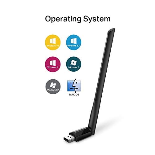 TP-Link 600 Mbps Wifi Wireless Network USB Adapter For Desktop Pc with 2.4Ghz/5Ghz High Gain Dual Band 5Dbi Antenna Wi-Fi,Supports Windows 11/10/8.1/8/7/Xp,Mac Os 10.15 & Earlier(Archer T2U Plus)Black 4