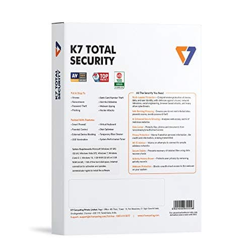 K7 Security K7 Total Security - 1 PC, 1 Year (Activation Key Card / Voucher) 2