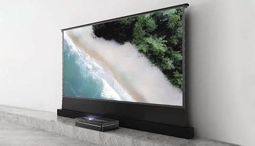 TONO SYSTEMS Floor Rising Motorized Projector Screen | ALR Fabric | UST Compatible | Premium Electric Screen(120 Inch, Black) 2