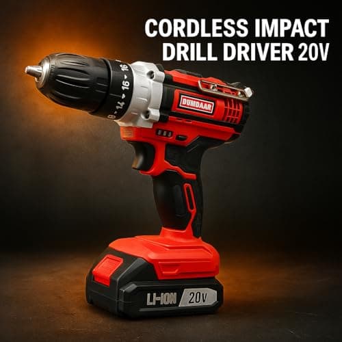 Inditrust Dumdaar Cordless Impact Drill Driver 20V with 36Pcs Drill Kit – 1500RPM, 10mm Keyless Chuck, 18 Torque Settings & 2 Speed Modes for Wood, Metal & Concrete 2