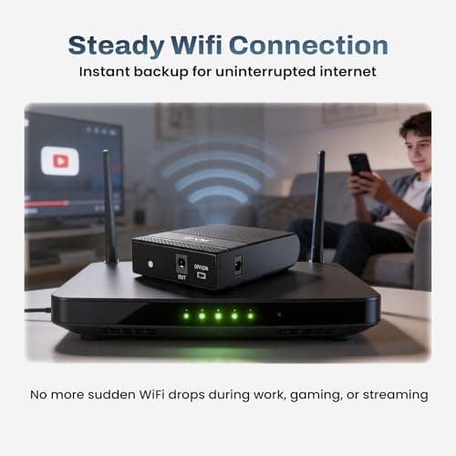 EVM Mini UPS for Router | 12V WiFi Power Backup | 4000mAh Battery | Up to 3 Hours Backup | Zero Lag Switching | Overcharge Protection | for Modem & CCTV (EWRT-001) 5