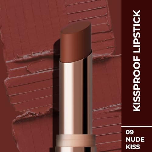Colorbar Kissproof Lipstick Nude Kiss Lightweight and Matte texture Vegan,Paraben,Mineral Oil,Sulphate,Cruelty Free 3.7g 2