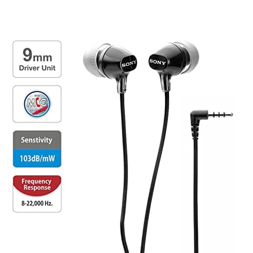 Sony MDR-EX14AP Wired in Ear Headphone with Mic (Black) 2