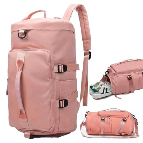 AI ANKIT INTERNATIONAL 25 LTR Himalayan Trek Bag, Summer Trekking Bag, India Rucksack Travel Backpack Bag for Trekking, Hiking with Shoe Compartment, Water Resistant Lightweight Camping Bag (Peach)